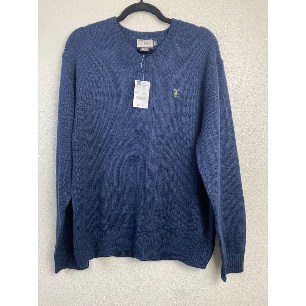 🩷 NEW Arizona Blue Knit Crewnwck Sweaters Mens size X-Large Cozy fall Winter